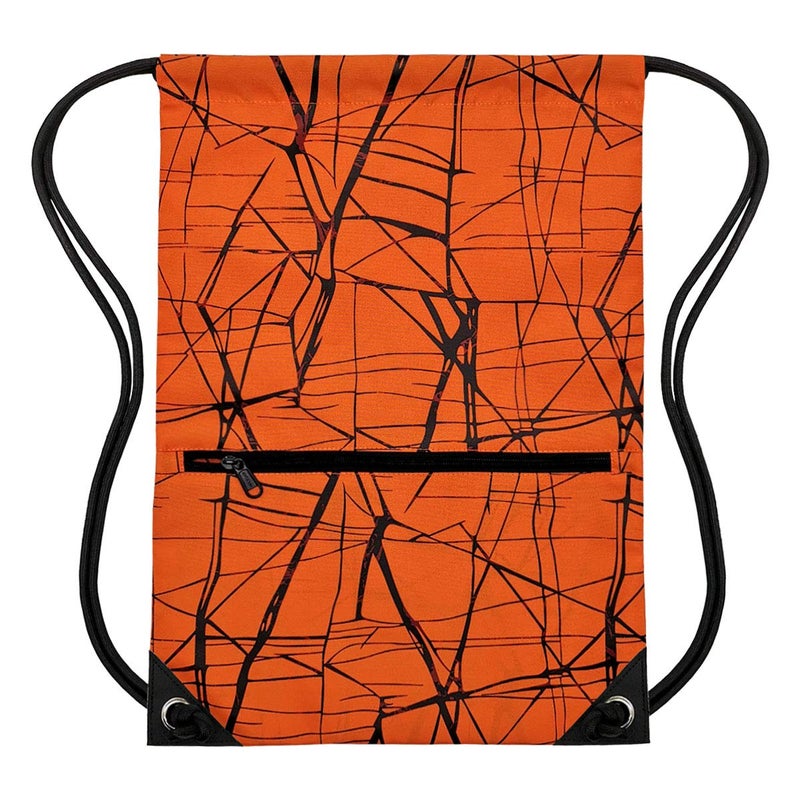 HOLYLUCK Drawstring Backpack Bag Sport Gym Sackpack (metallic-orange) - Image 3